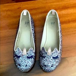 GAP sparkle unicorn slip on shoes
